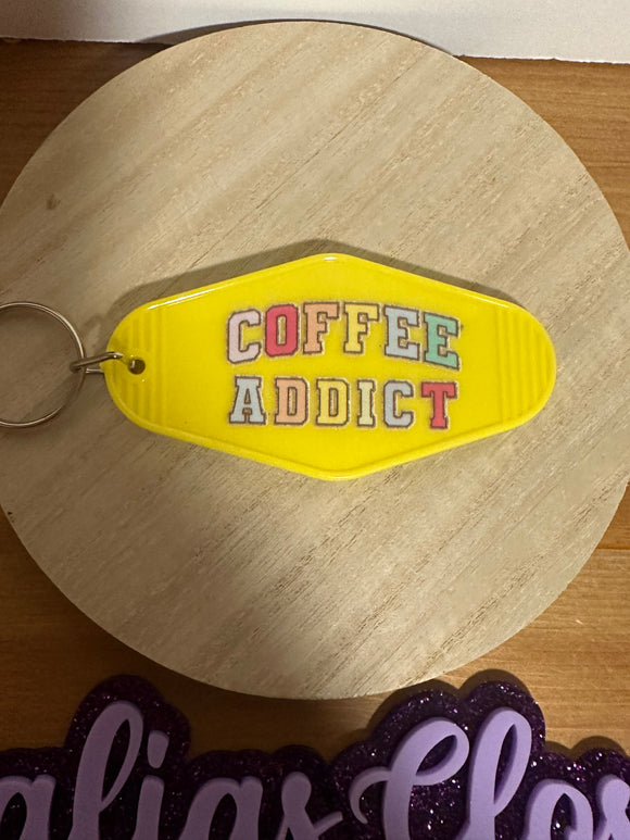 Coffee Addict Motel Keychain