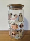 Ghost & Skulls Glass Can Cup