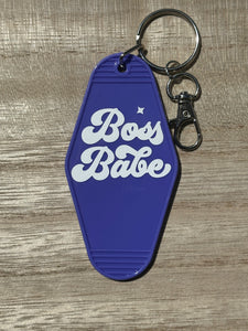 Boss Babe Motel Keychain